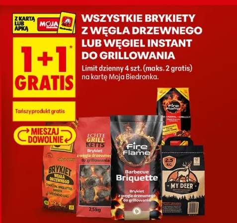 Brykiety z węgla drzewnego lub węgiel instant do grillowania +3 warianty