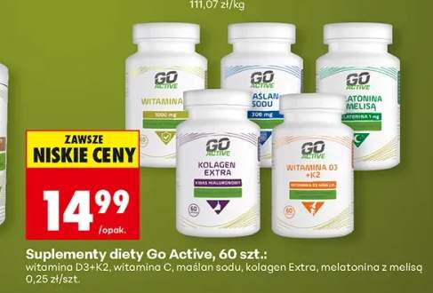 Suplement diety Go Active witamina D3+K2 +4 warianty