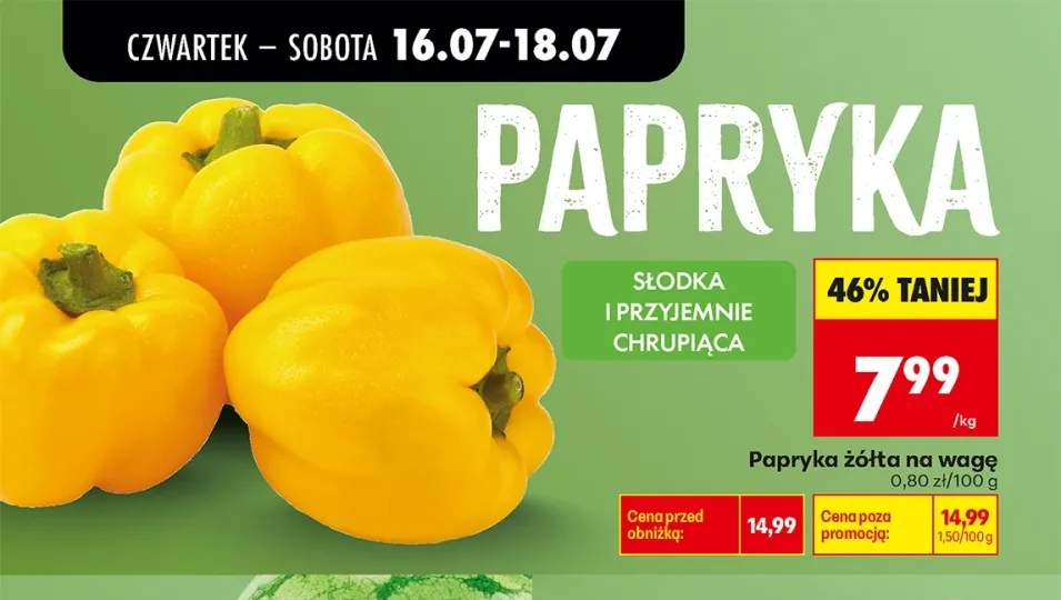 Papryka żółta na wagę