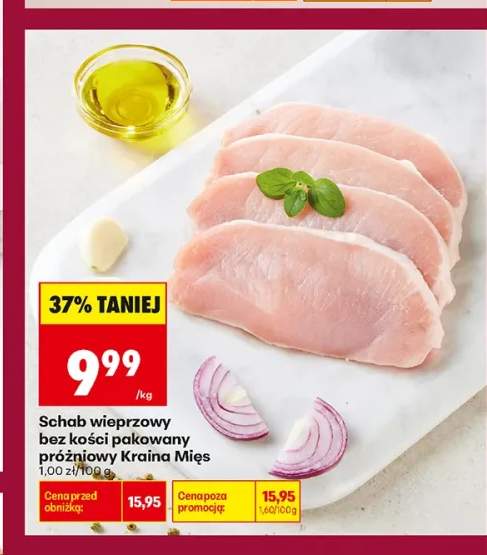 Schab wieprzowy bez kości pakowany próżniowo Kraina Mięs
