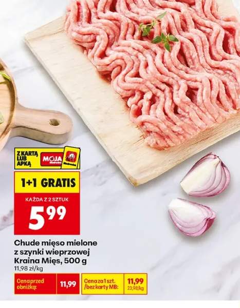 Chude mięso mielone z szynki wieprzowej Kraina Mięs