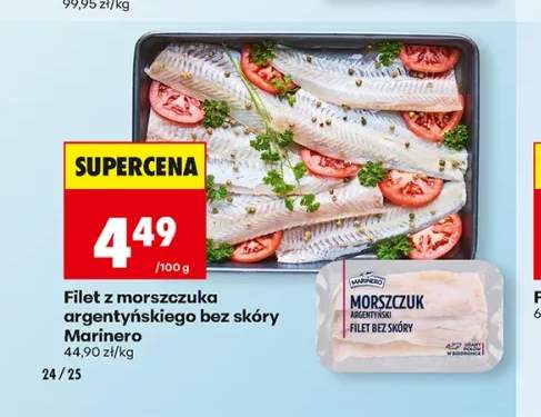 Filet z morszczuka argentyńskiego bez skóry Marinero