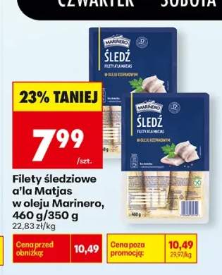 Filety śledziowe a'la Matjas w oleju Marinero