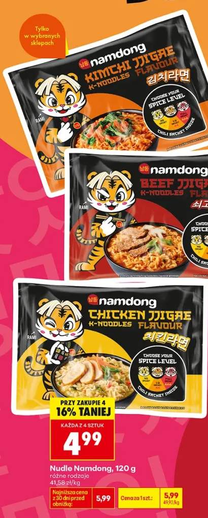 Nudle Kimchi Jjigae Namdong +2 warianty