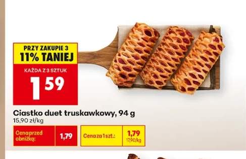Ciastko duet truskawkowy
