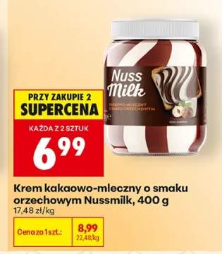 Krem kakaowo-mleczny o smaku orzechowym Nussmilk
