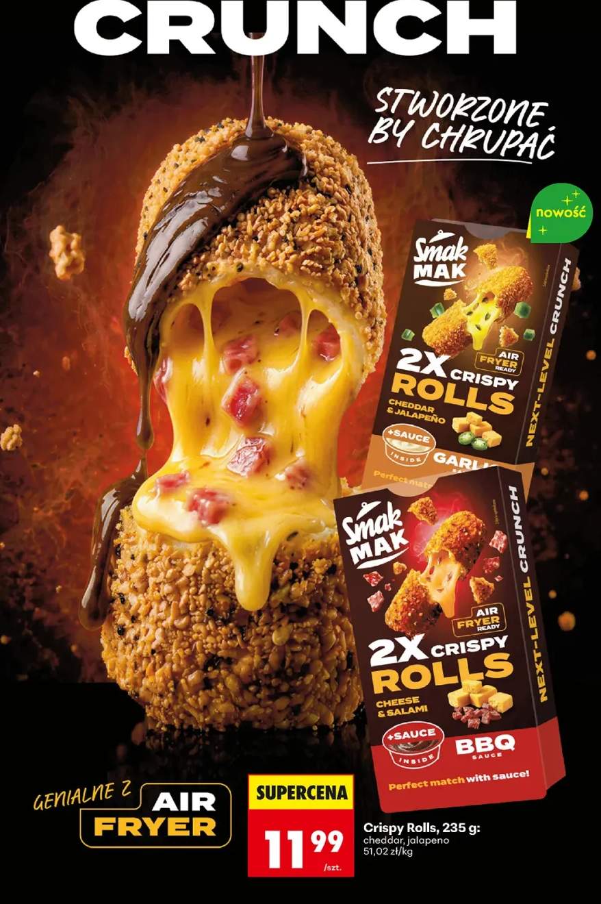 Przekąska Crispy Rolls Cheddar & Jalapeño Smak Mak +1 wariant