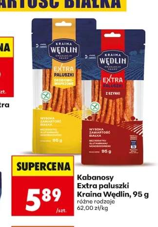 Kabanosy Extra Paluszki z szynki Kraina Wędlin +1 wariant
