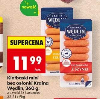 Kiełbaski mini bez osłonki z szynki Kraina Wędlin +1 wariant