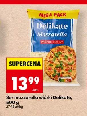 Ser mozzarella wiórki Delikate