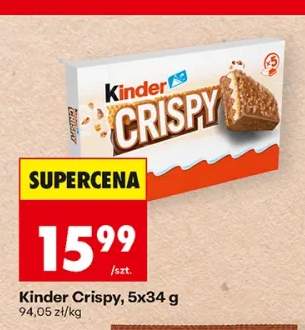 Wafelki Kinder Crispy 5-pak 34 g