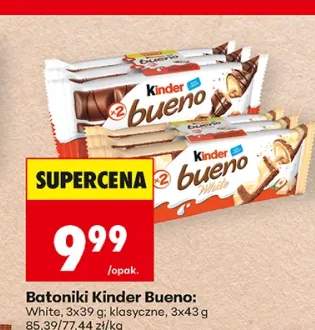 Batoniki Kinder Bueno White 3-pak 39 g +1 wariant