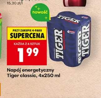 Napój energetyczny Tiger classic 4-pak 250 ml