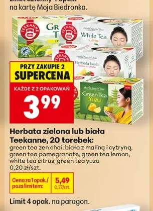 Herbata zielona Teekanne Green Tea Zen Chai +5 wariantów