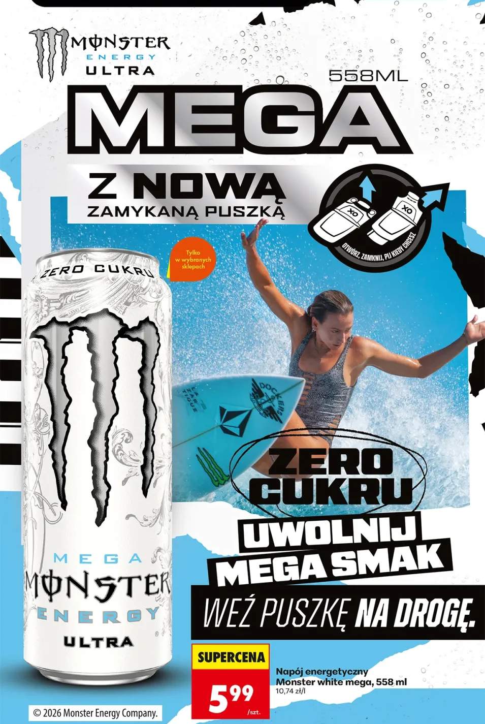 Napój energetyczny Monster Energy Ultra White Mega