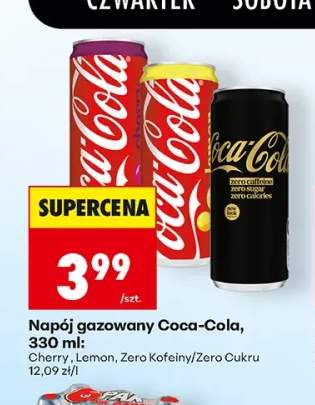 Napój gazowany Coca-Cola Cherry +2 warianty
