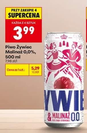 Piwo bezalkoholowe Żywiec Malinaż