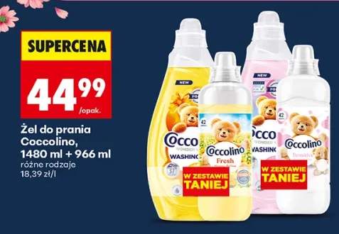 Zestaw żel do prania Coccolino Wonder Wash + płyn do płukania Coccolino Fresh +1 wariant