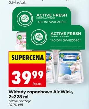 Wkłady zapachowe Air Wick Active Fresh 2-pak