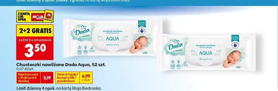 Chusteczki nawilżane Dada Aqua