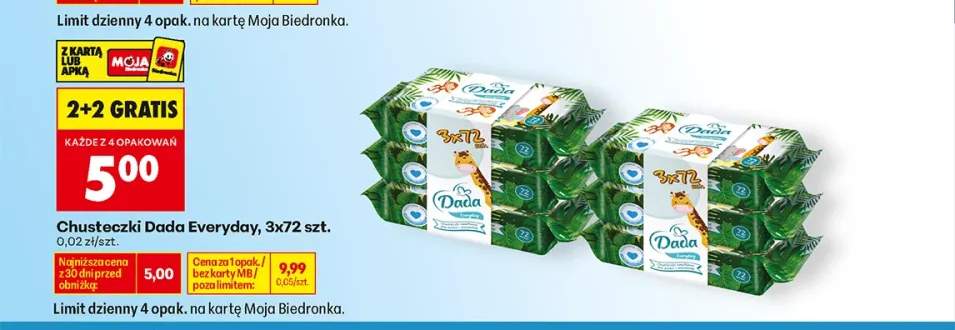 Chusteczki nawilżane Dada Everyday 3-pak