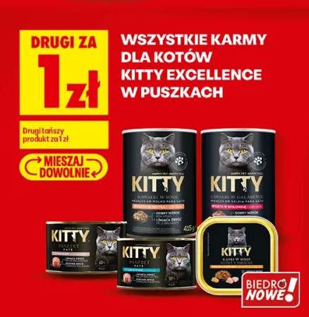 Karma dla kotów Kitty Excellence Kawałki w galaretce +2 warianty