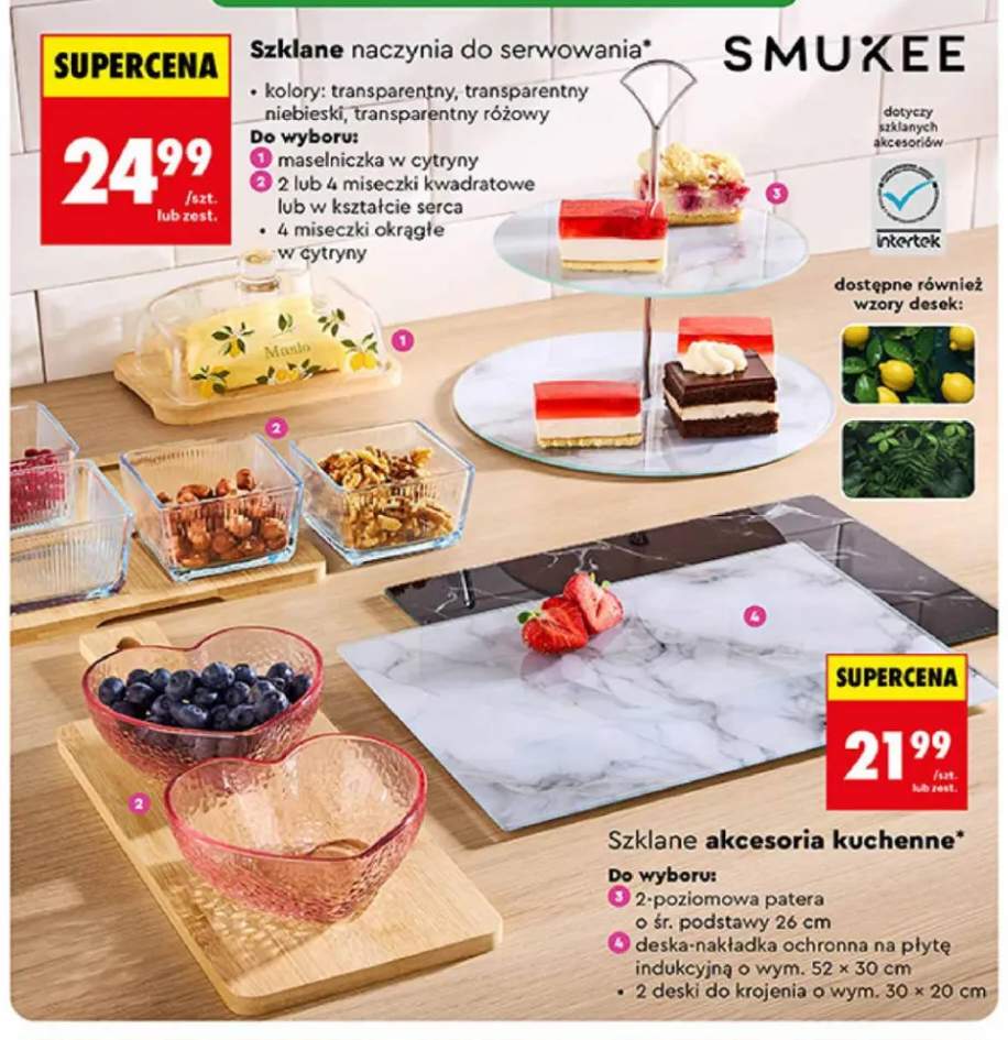 Miseczki szklane kwadratowe Smukee +5 wariantów