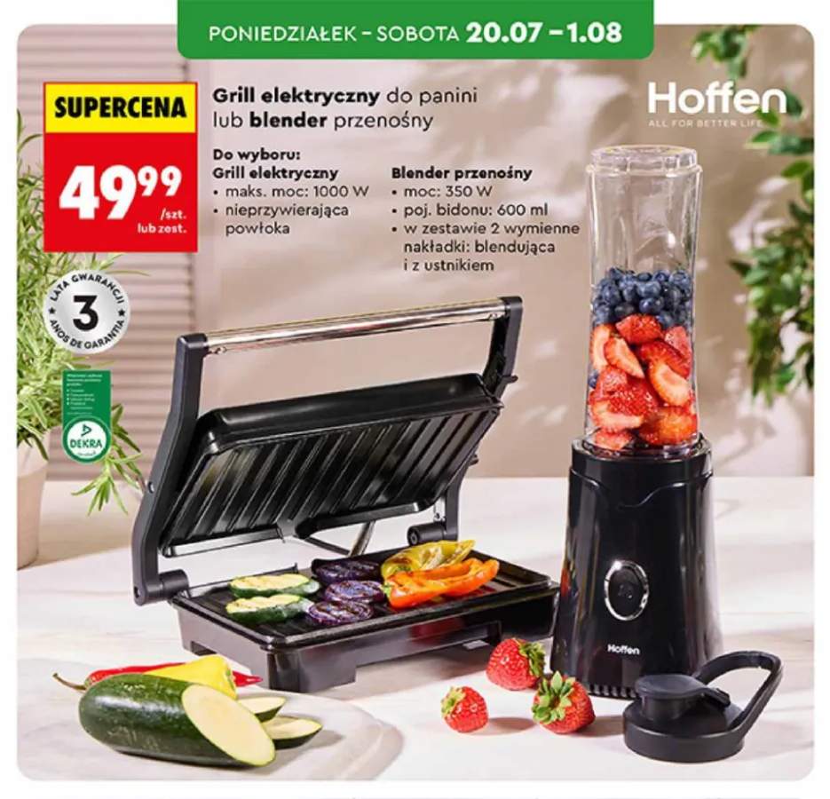 Grill elektryczny do panini Hoffen +1 wariant