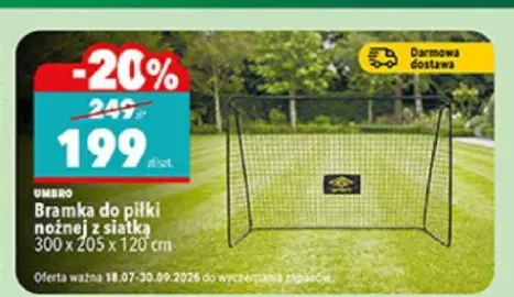 Bramka do piłki nożnej z siatką Umbro