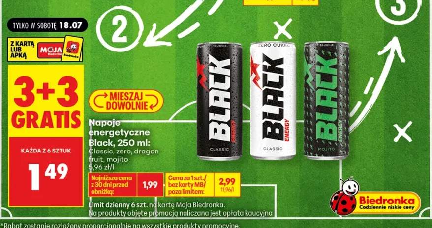 Napój energetyczny Black Classic +2 warianty