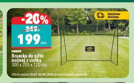 Bramka do piłki nożnej z siatką Umbro