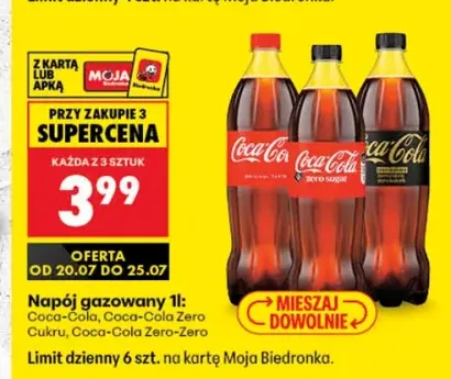Napój gazowany Coca-Cola +2 warianty