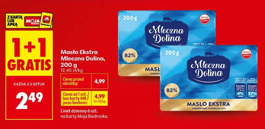 Masło Ekstra Mleczna Dolina