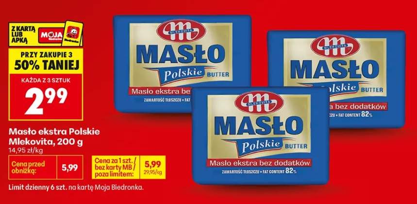 Masło ekstra Polskie Mlekovita