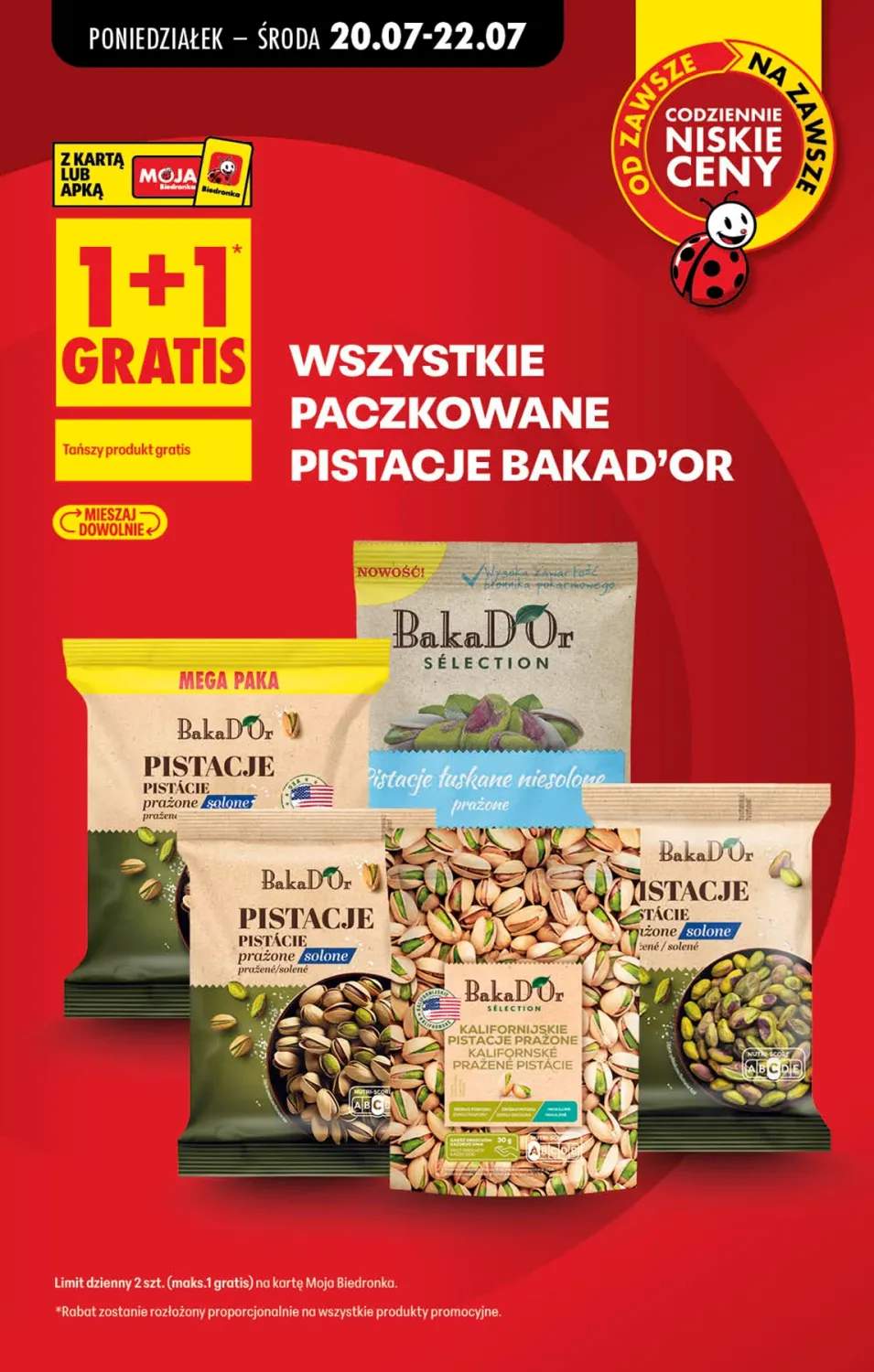 Pistacje prażone solone Bakad'Or Mega Paka +3 warianty
