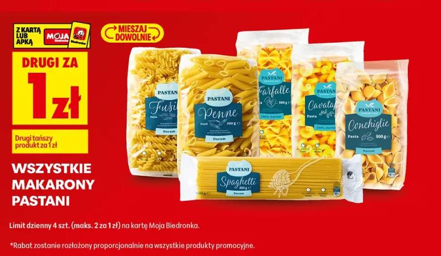 Makaron Fusilli Pastani +4 warianty