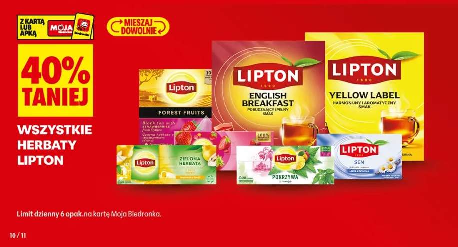 Herbaty Lipton +6 wariantów