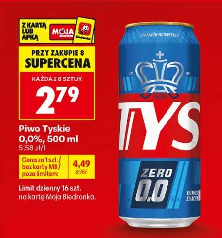 Piwo bezalkoholowe Tyskie Zero