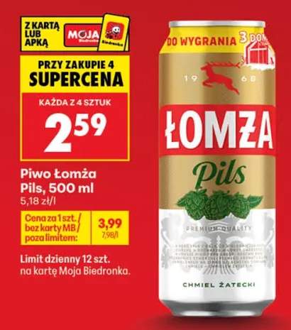 Piwo Łomża Pils