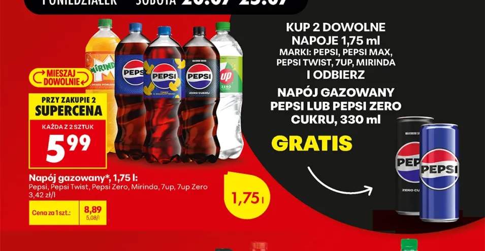 Napój gazowany Pepsi Twist +5 wariantów