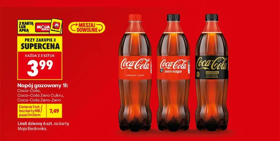 Napój gazowany Coca-Cola Original Taste +2 warianty