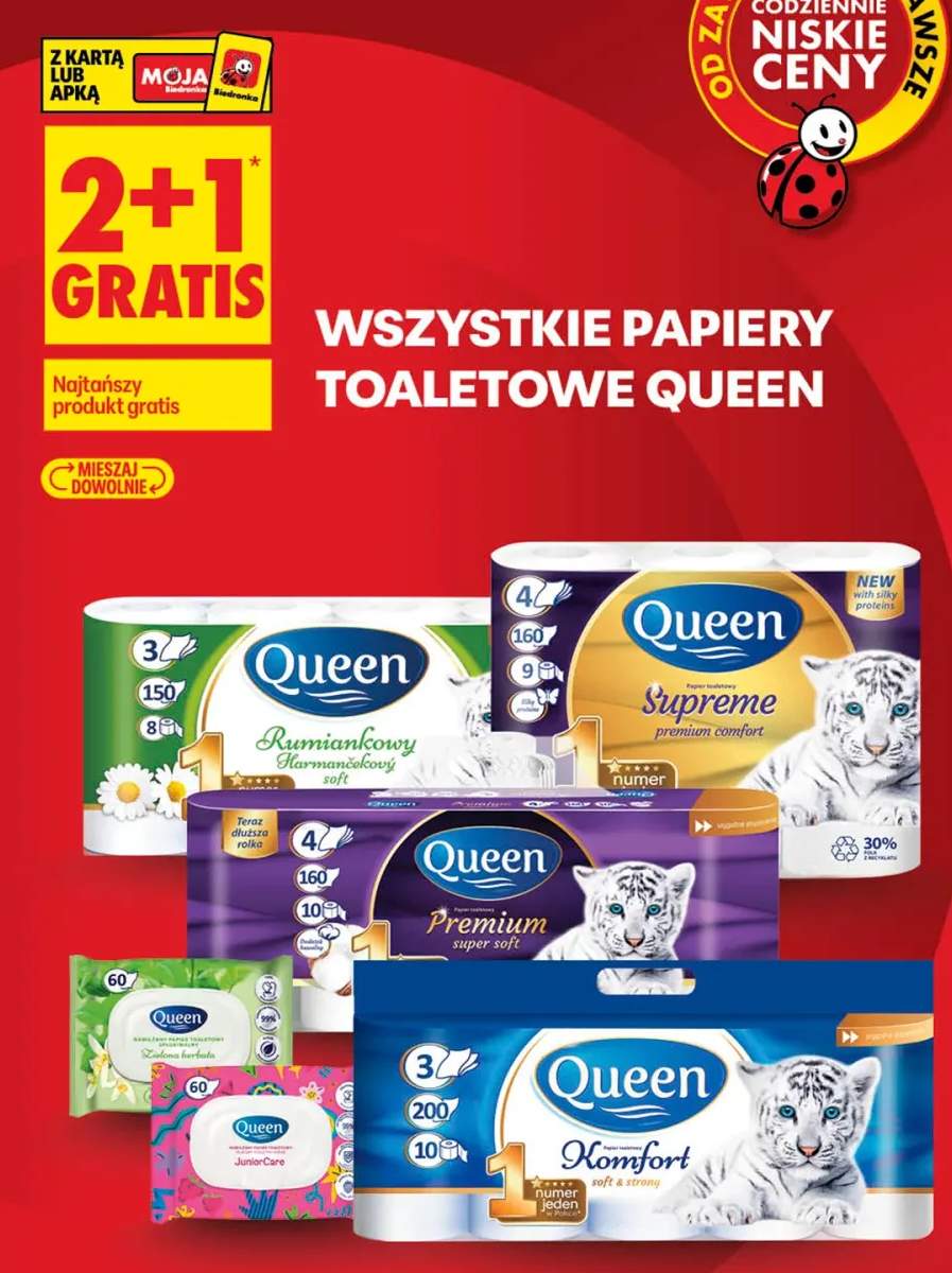 Papier toaletowy Queen Rumiankowy 8-pak +5 wariantów