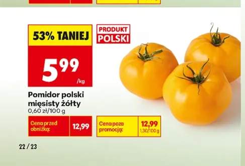 Pomidor polski mięsisty żółty