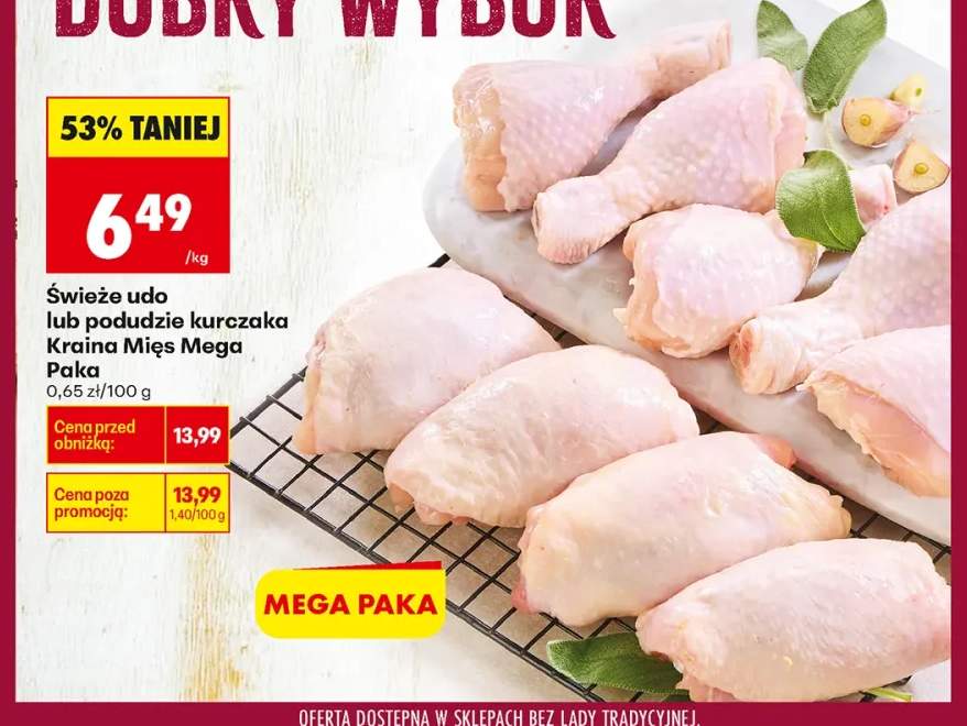 Świeże udo kurczaka Kraina Mięs Mega Paka
