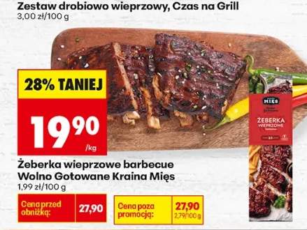 Żeberka wieprzowe barbecue Wolno Gotowane Kraina Mięs