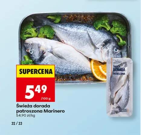 Świeża dorada patroszona Marinero