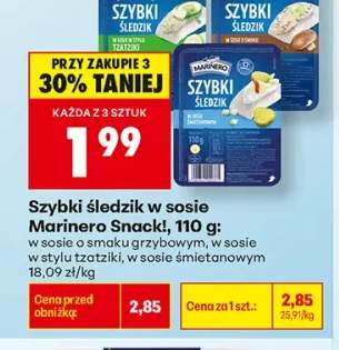 Szybki śledzik w sosie o smaku grzybowym Marinero Snack! +2 warianty