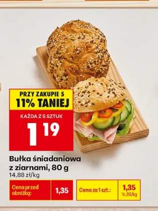 Bułka śniadaniowa z ziarnami