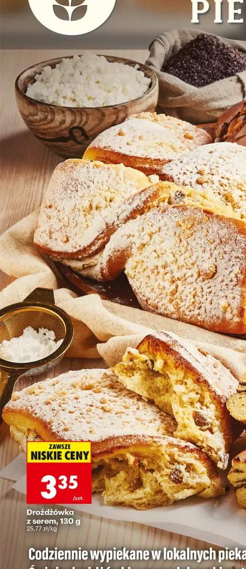 Drożdżówka z serem Piekarnia Biedronki