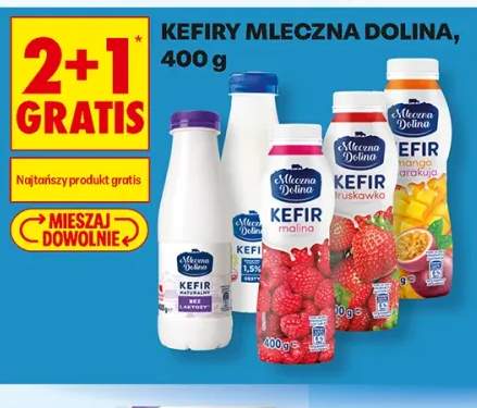Kefir truskawkowy Mleczna Dolina +3 warianty